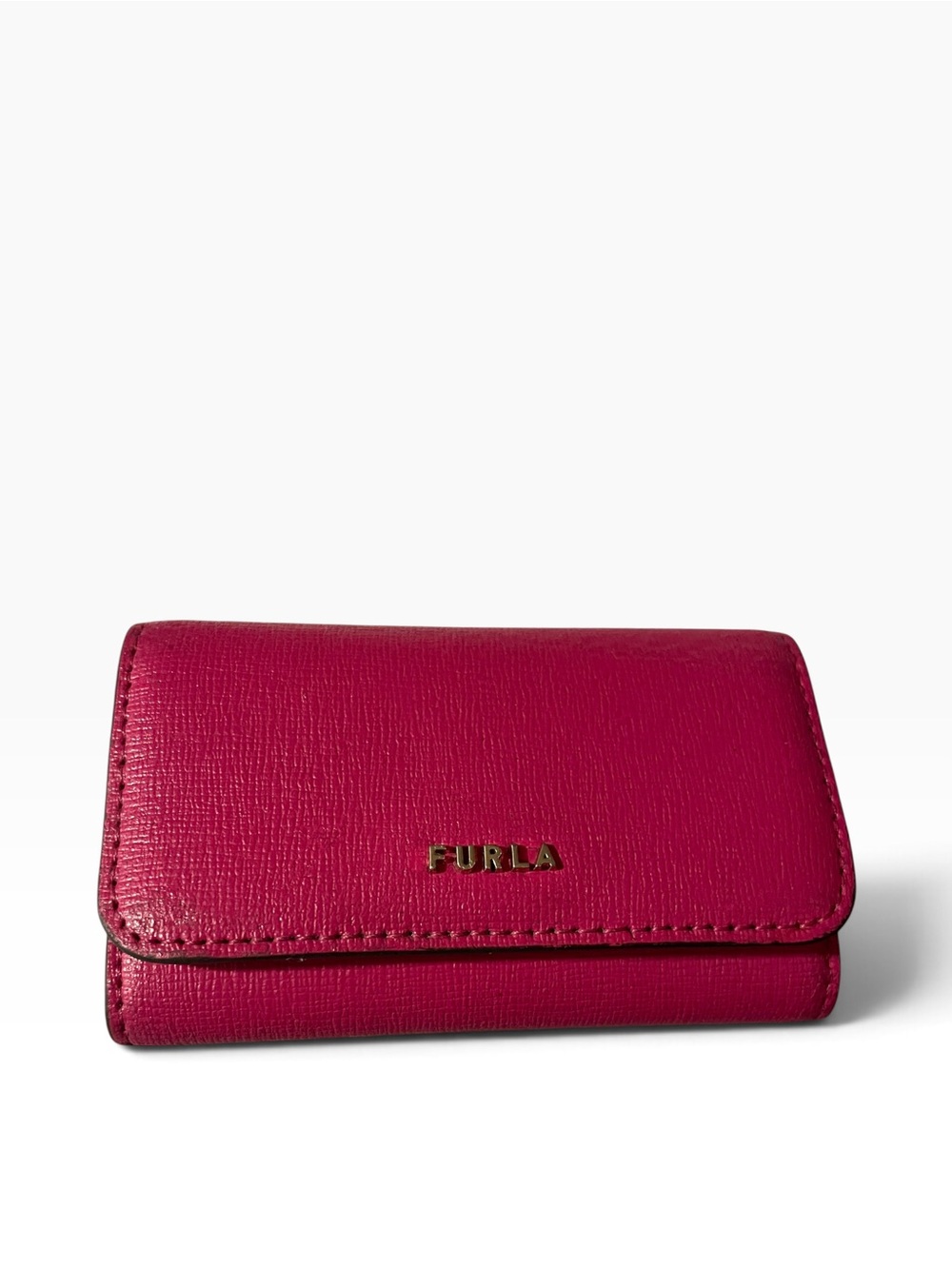 Furla Pink Leather Compact Wallet